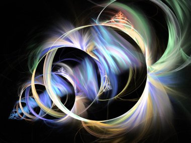 soyut çok renkli fraktal desen