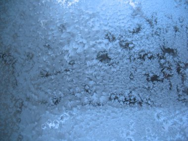 Kış penceresinde soğuk desen