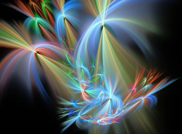 Padrão Fractal Multicolorido Abstrato Gráficos Gerados Por Computador — Fotografia de Stock
