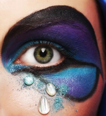 parlak yaratıcı Makyajlı kadın göz