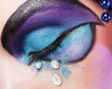 parlak yaratıcı Makyajlı kadın göz