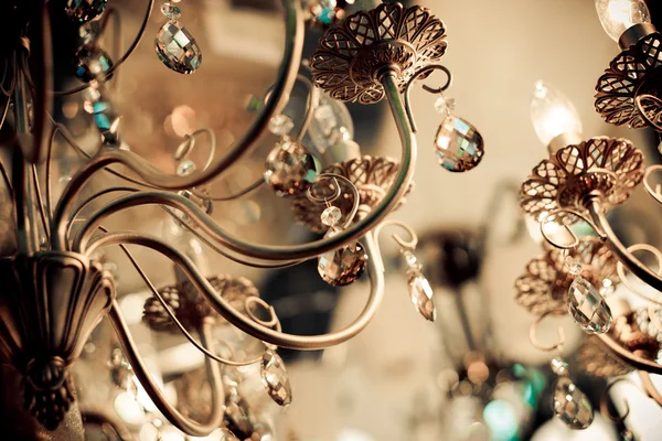 Detalhes da lâmpada de cristal vintage — Fotografia de Stock