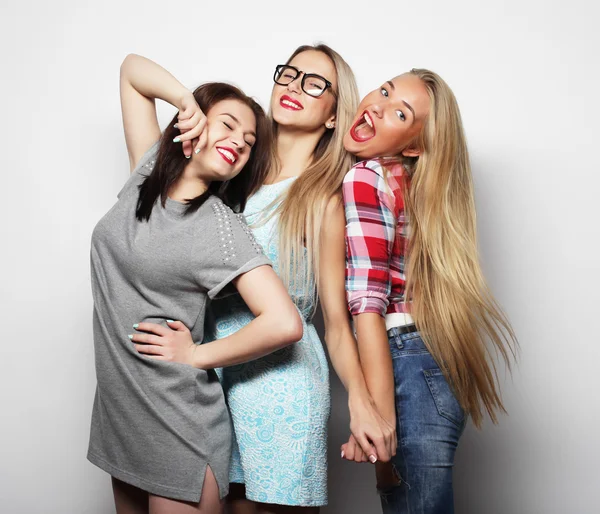 Hipster girls best friends ready for party — Stock Photo, Image