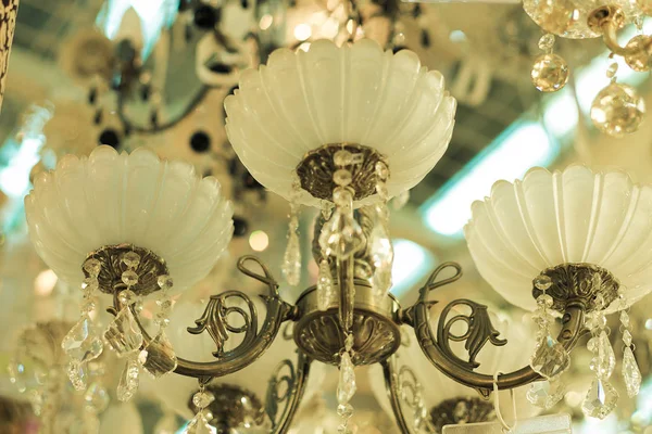 Vintage kristall lampa Detaljer — Stockfoto