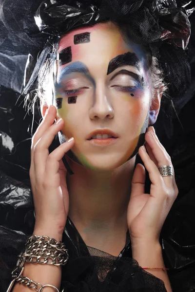 Halloween Beauty style woman makeup — Stock Photo, Image