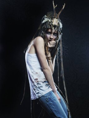 Güzel kadın model.