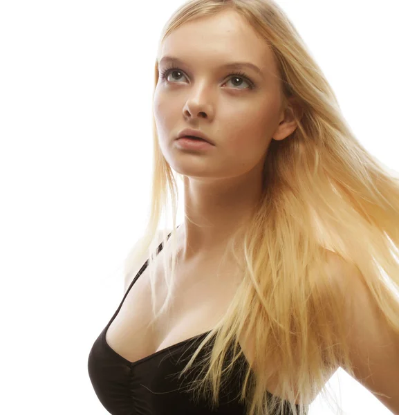 Fotografie mladé krásné ženy s blond vlasy — Stock fotografie