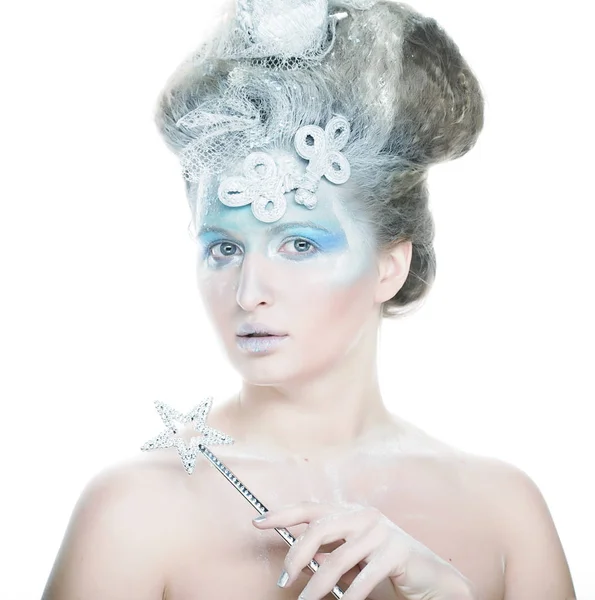 Lady with creative visage — Stock Photo, Image