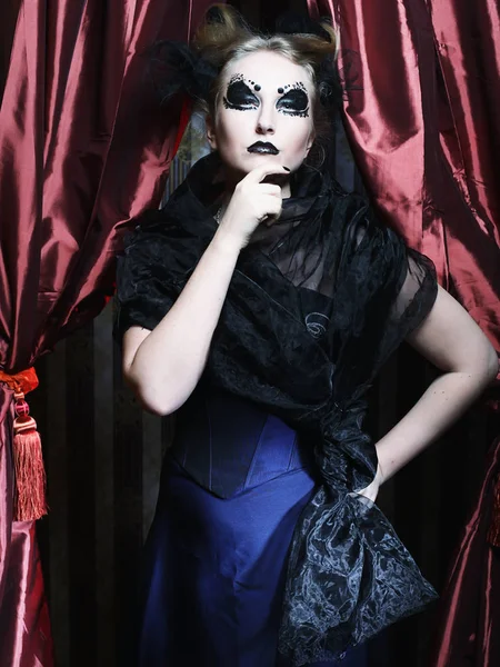 Güzel Gotik Princess.Halloween Parti. — Stok fotoğraf