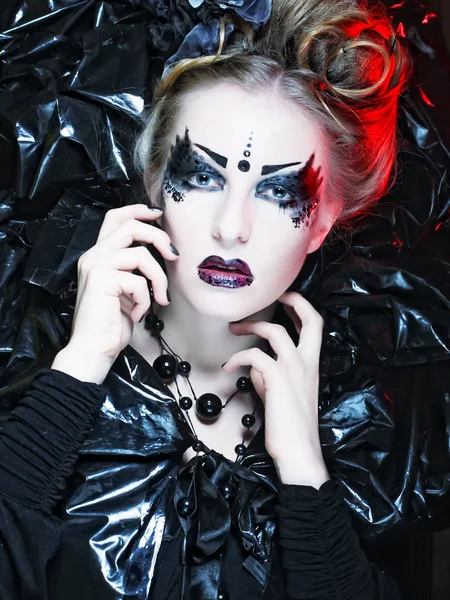 Dark Bella principessa gotica. Festa di Halloween. — Foto Stock