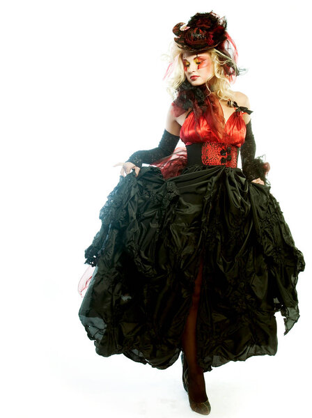 Fashion shot of woman in doll style