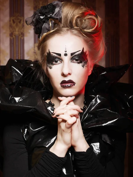 Prachtige Gothic Princess.Halloween partij. — Stockfoto