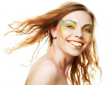 Güzel görünüyorsun. Portre. Yaratıcı makyaj.