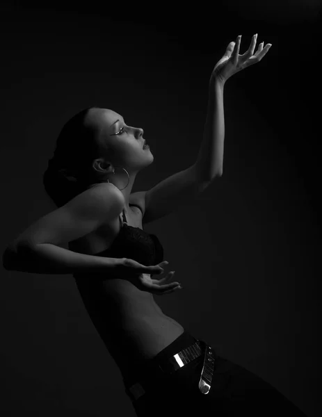 Fetish model dansen — Stockfoto