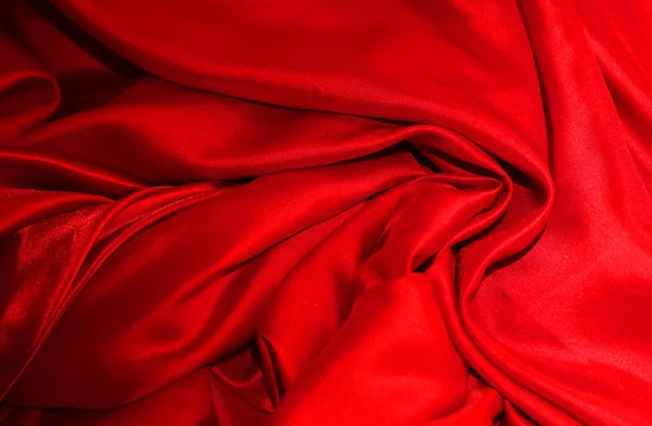 Smooth elegant red silk — Stock Photo, Image
