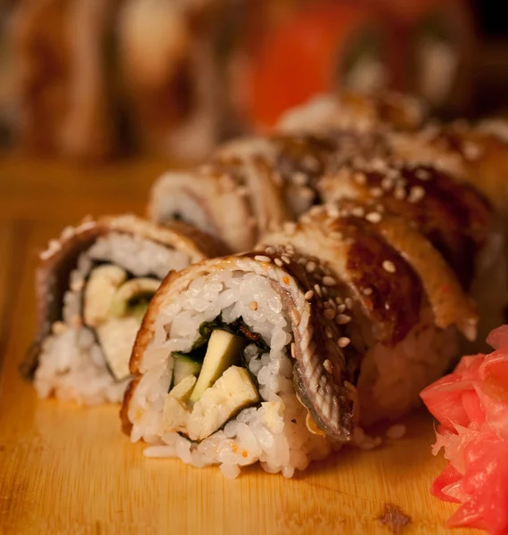 Sushi em japonês restaraunt — Fotografia de Stock