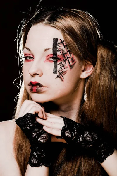 Creatieve gotische make-up — Stockfoto