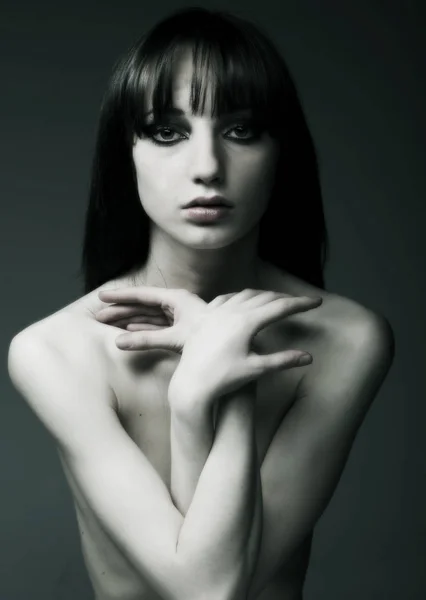 Joven topless bonita mujer — Foto de Stock