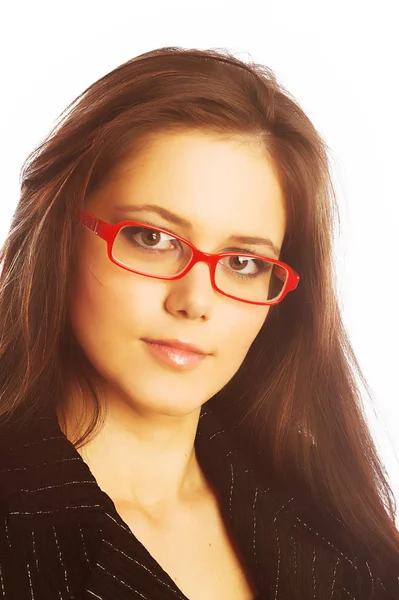 Beautiful Woman Wearing Glasses — Stock Photo, Image