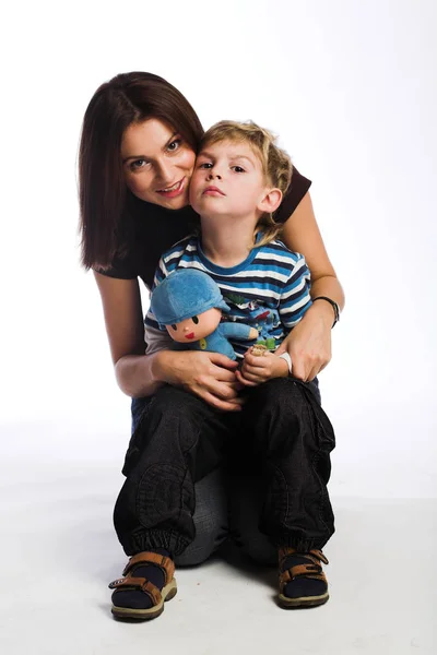 Mãe em conjunto com o filho — Fotografia de Stock