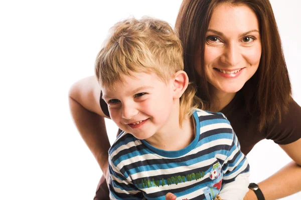 Mãe em conjunto com o filho — Fotografia de Stock