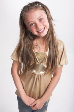 sevimli gülümseme ile kız