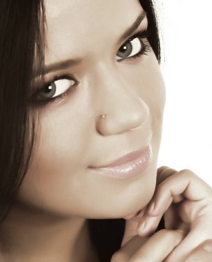 Güzel bir yüze yakın çekim