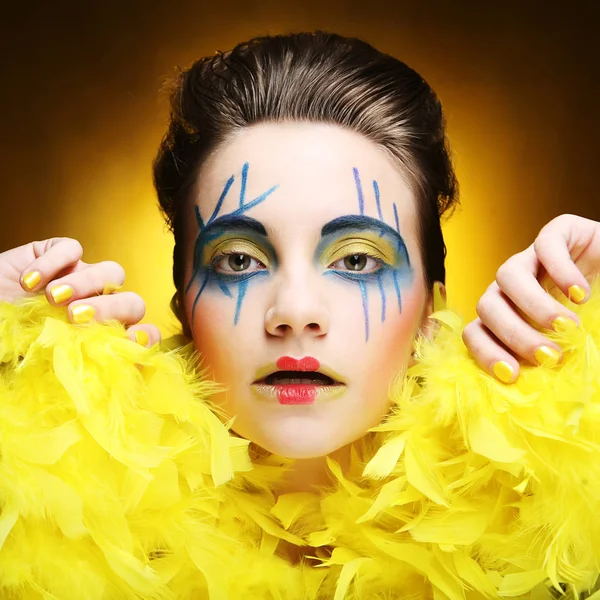 Chica loca con maquillaje brillante —  Fotos de Stock