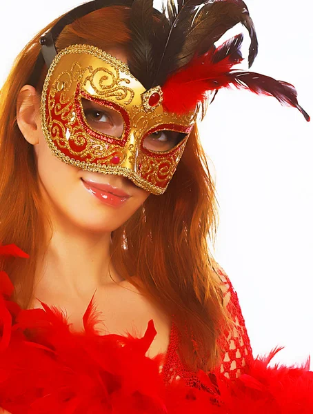 Mujer con máscara Fotos de stock libres de derechos