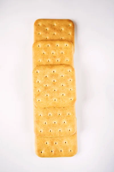 Cracker cookies close-up — Stockfoto