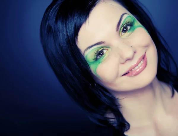 Kreativa makeup. Ung kvinna. — Stockfoto