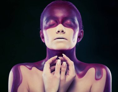 yaratıcı yüz-sanat, genç kadın