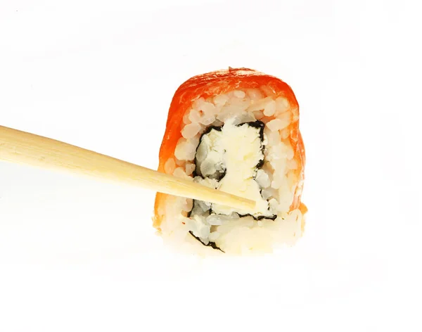 Comida japonesa isolada em branco — Fotografia de Stock