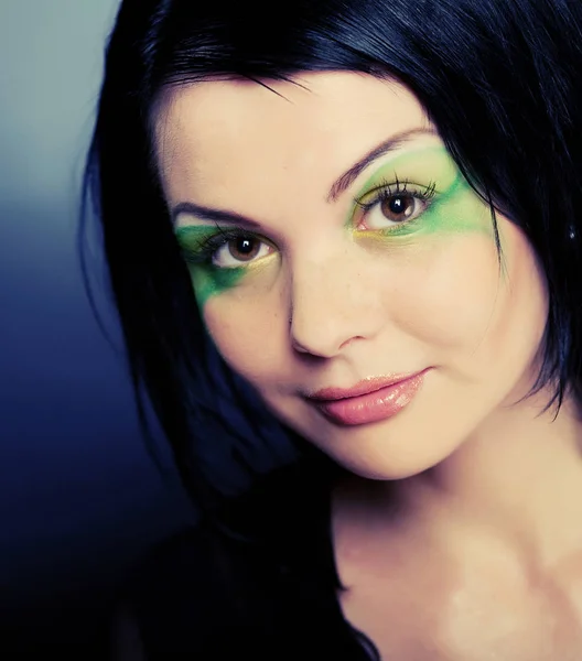 Creative makeup. Young woman. — Stock Photo, Image