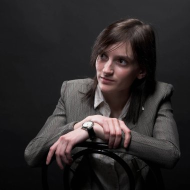 İş kadını portre yakın çekim