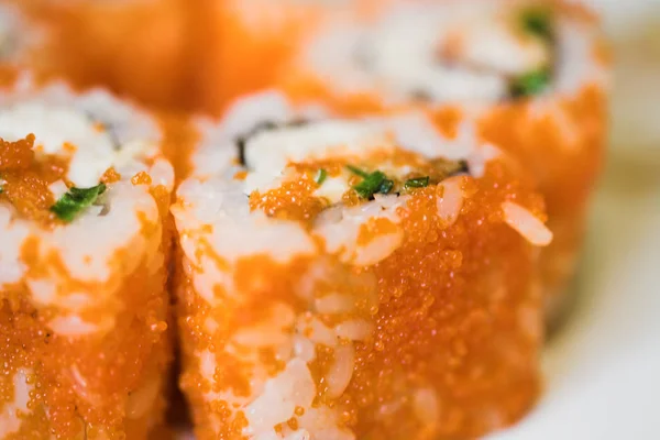Comida japonesa. Sushi. . — Fotografia de Stock