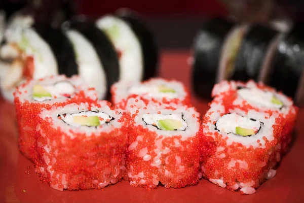 Comida japonesa. Sushi. . — Foto de Stock