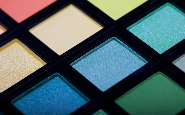 Multicolored eye shadows close up — Stock Photo, Image