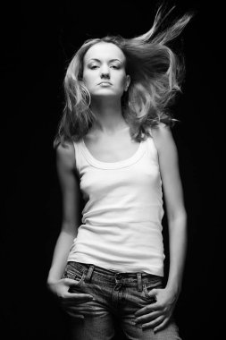 Genç güzel kadın.