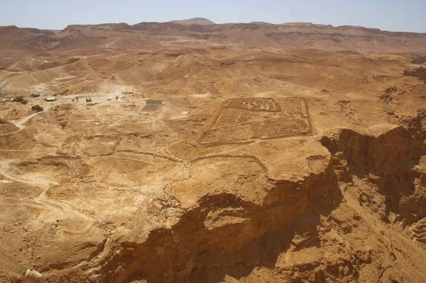 El teleférico a la antigua ciudad Masada de Israel — Foto de Stock