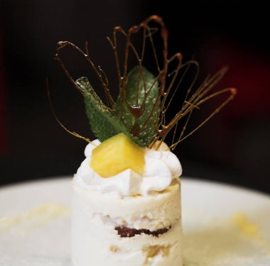 tatlı krema ile-kapatmak yukarıya fotoğraf