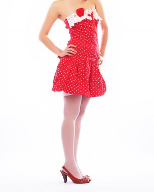 güzel bacaklar beyaz arka plan üzerinde yakın çekim