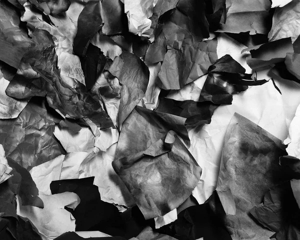 Crumpled black and white paper, background — Stock Photo, Image