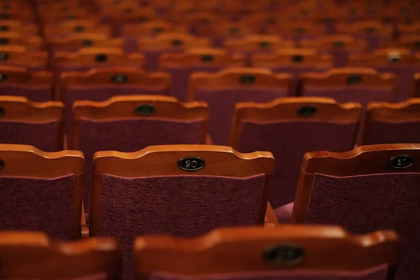 Krzesła na teatr, kino — Zdjęcie stockowe