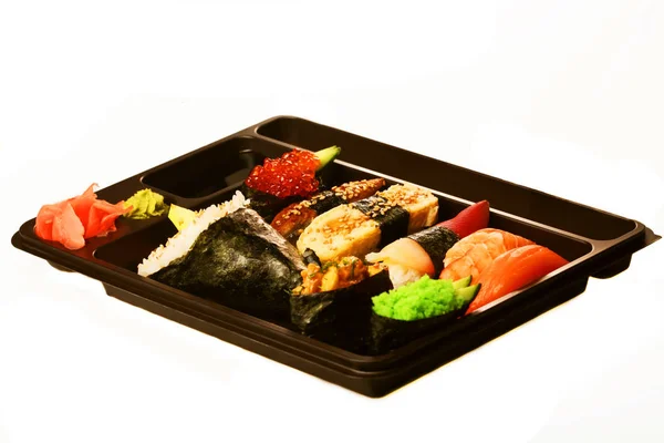 Japanese traditional sushi set — Stock Photo, Image