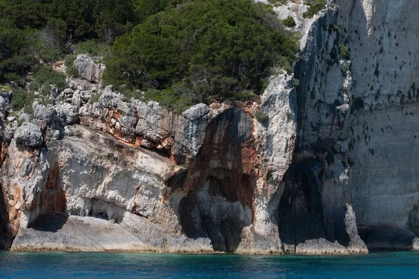 Blå grottor på ön Zakynthos, Grekland, resor koncept — Stockfoto