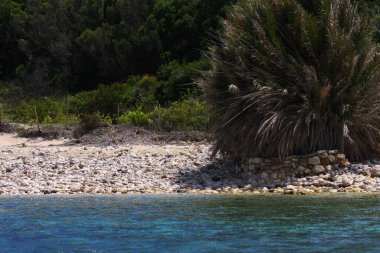 Yunanistan 'ın Zakynthos adasındaki mavi mağaralar