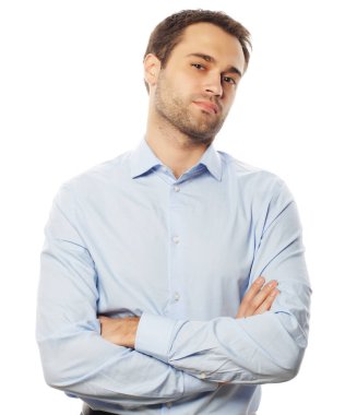Yakışıklı genç iş adamı.