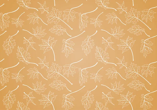 Эскизы листьев клена на коричневый цвет — стоковый вектор