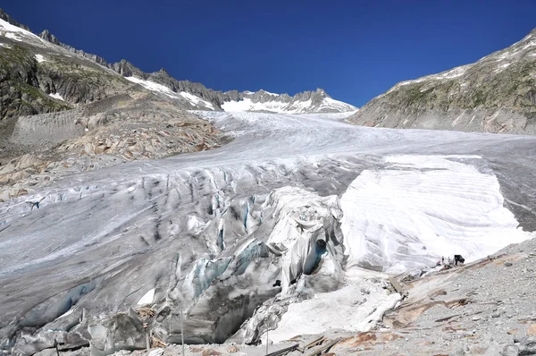 Smeltende gletsjer rhone, Zwitserland — Stockfoto